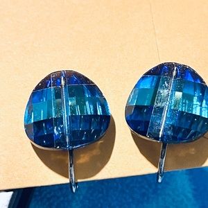 Earrings vintage patented unusual clip colorful filagree